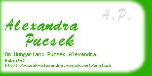 alexandra pucsek business card